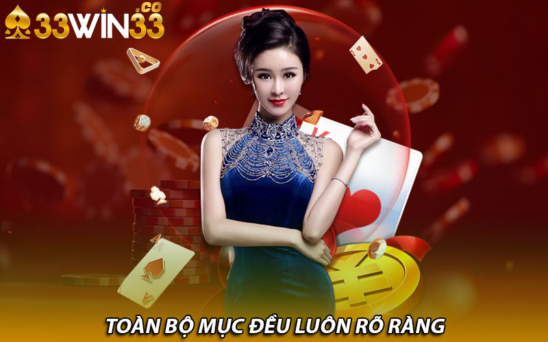 Toàn bộ mục đều luôn rõ ràng